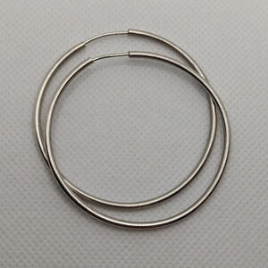 Large sterling  hoops